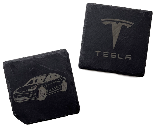 Sous-Verres en ardoise "Tesla"